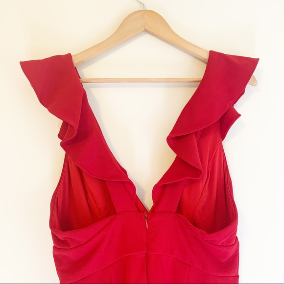 Lulus Leilani Red Ruffled Jumpsuit Large - Picture 11 of 14